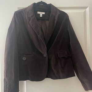 Gap stretch medium brown corduroy stretch blazer women’s